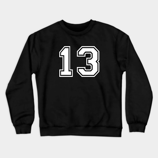 Number 13 Thirteen Crewneck Sweatshirt by AllWellia